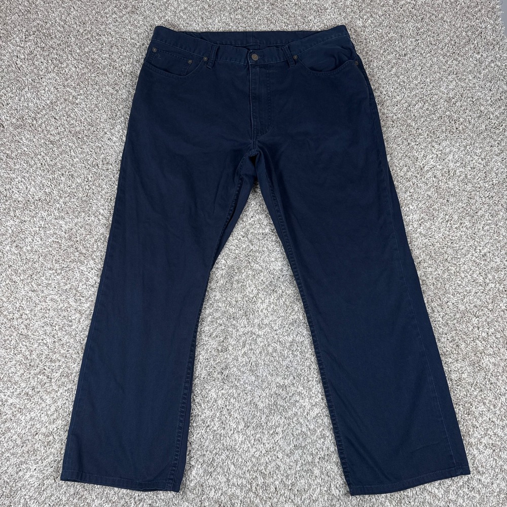 Polo Ralph Lauren Pants Mens 38x30 Navy Blue 650 Straight Cotton Preppy